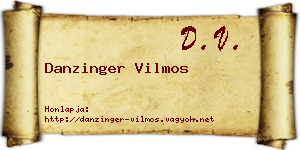 Danzinger Vilmos névjegykártya